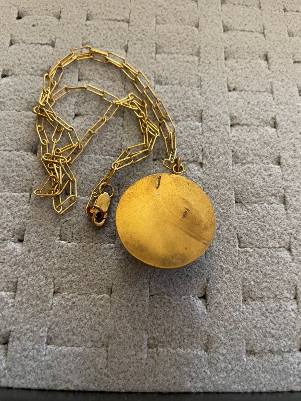 Vintage Necklace Billiard Ball 12 Brass 24" Retro Upcycled Handmade OOAK Art $98 - Picture 3 of 9